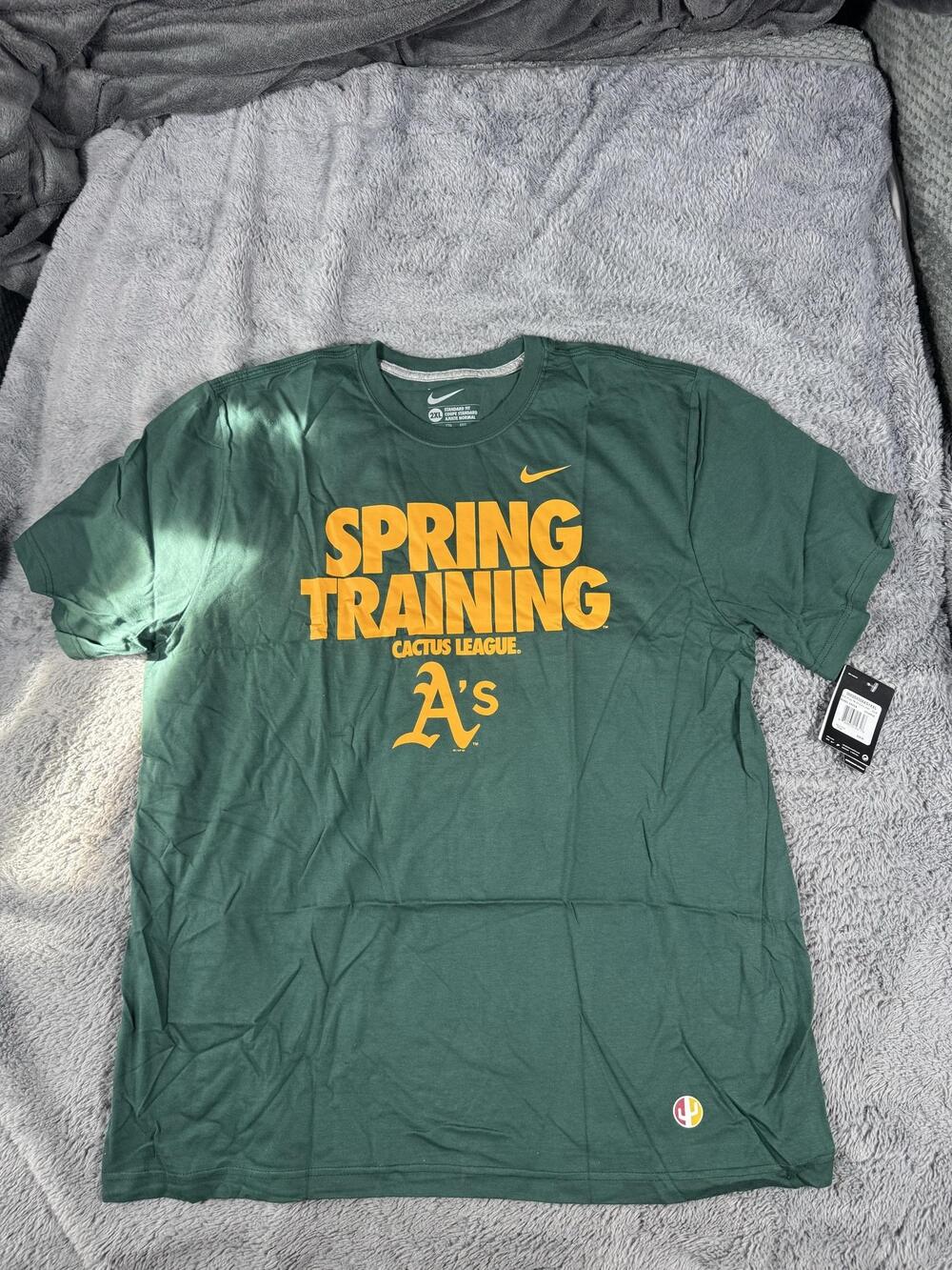 Oakland Athletics Shirt Mens 2XL Green MLB Baseball Nike Spring Training Tee